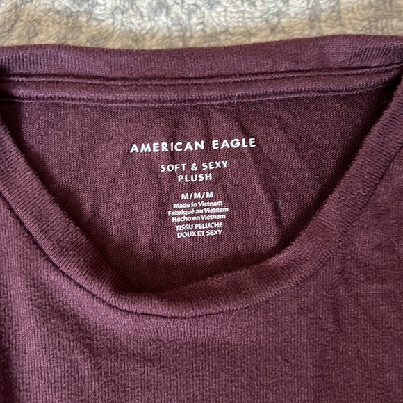 Deep purple plush long sleeved shirt - Picture 2 of 2